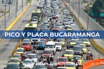 pico y placa Bucaramanga particulares Pico y Placa Vehículos Particulares Bucaramanga